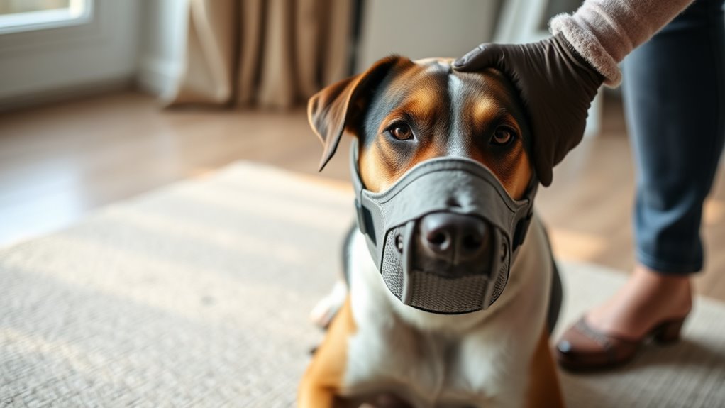 muzzle training promotes dog safety