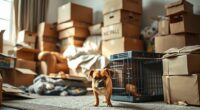 nervous dog moving house