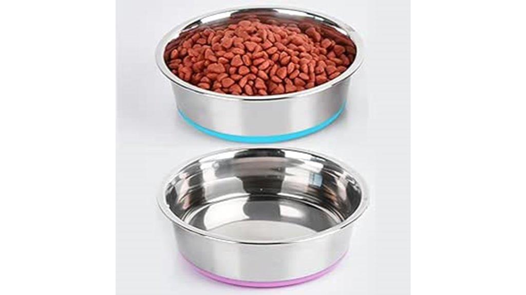 non slip stainless steel bowls
