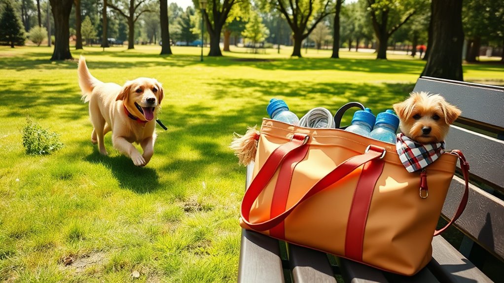pack dog essentials for park