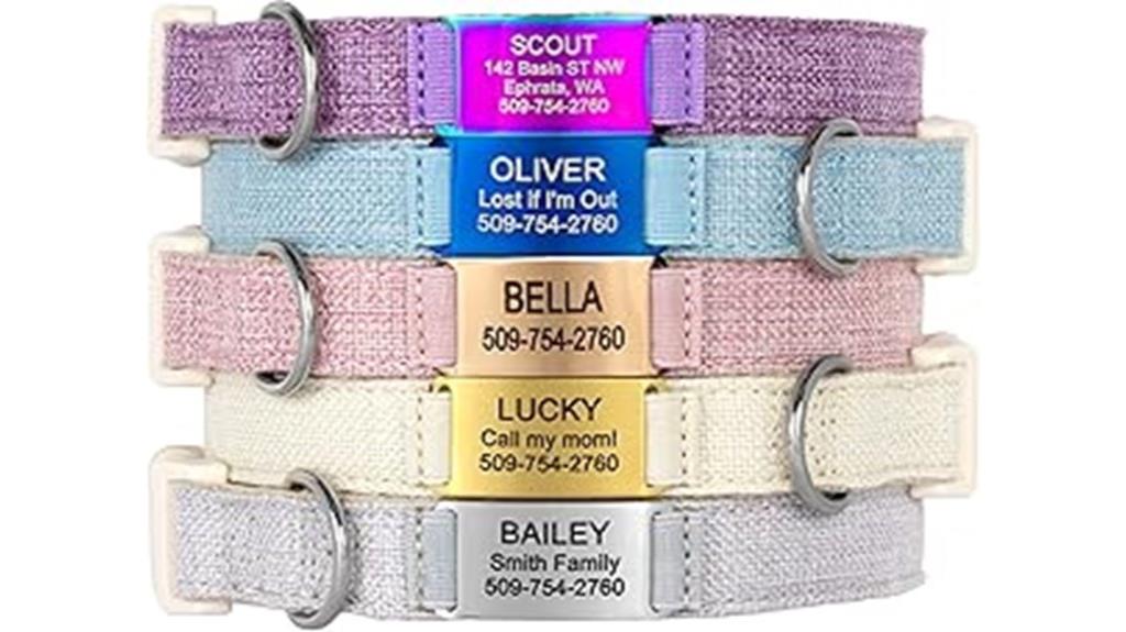 personalized hemp dog collar