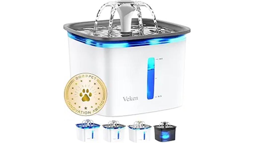 pet fountain with filters