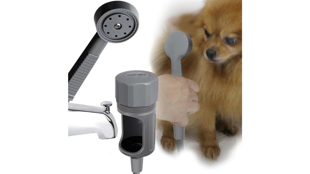 pet shower with diverter