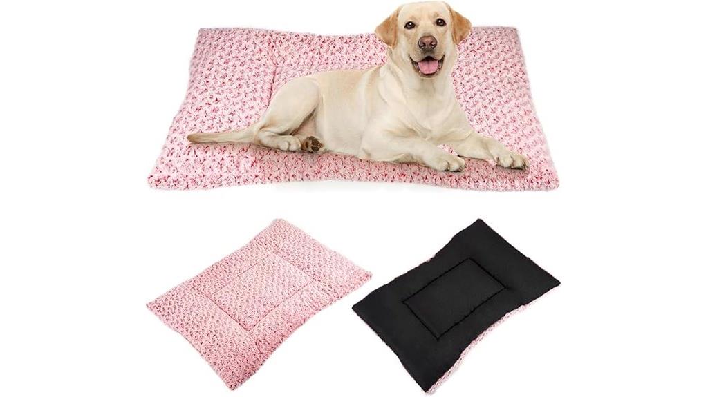 pink washable plush mat