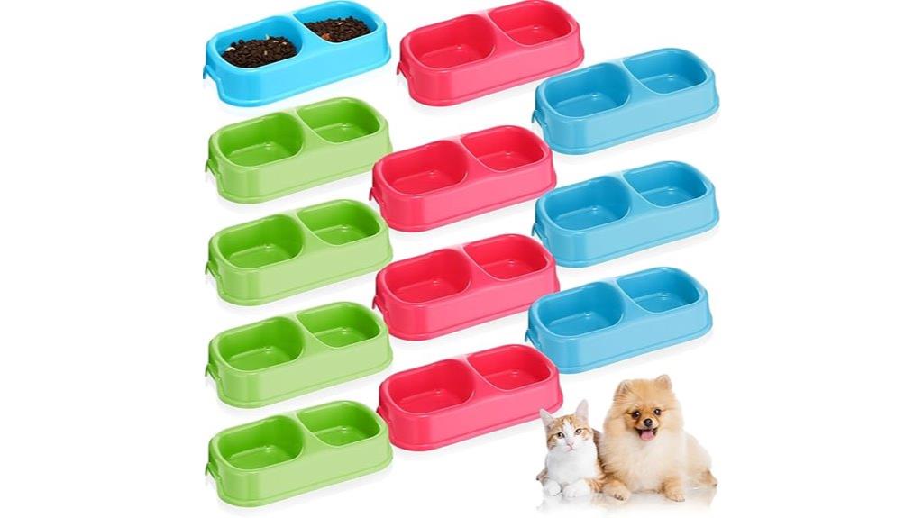 plastic pet feeding set