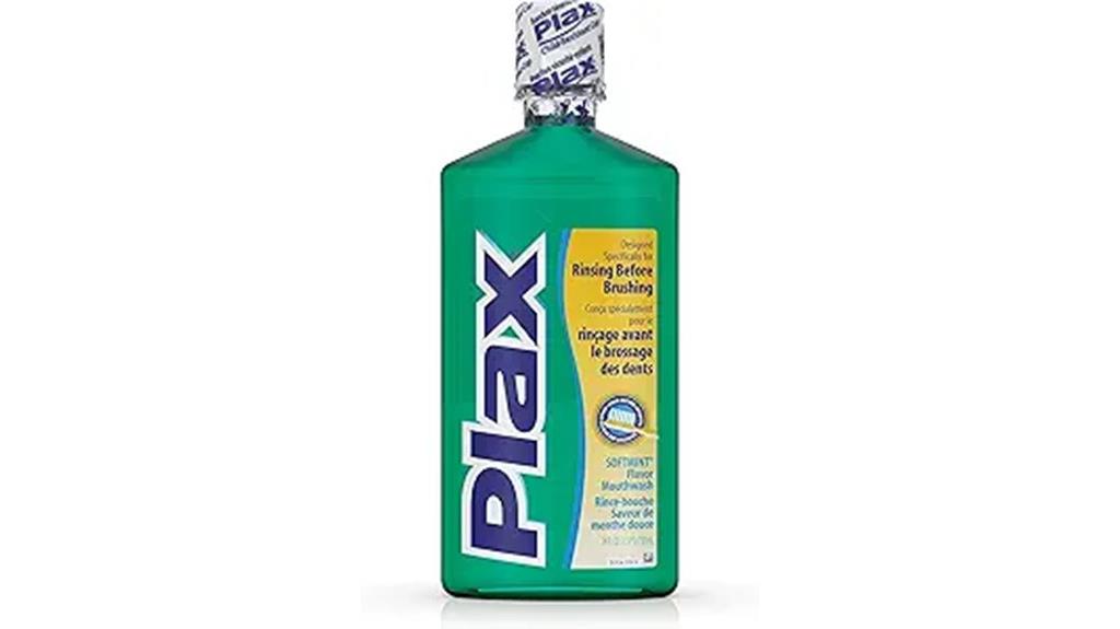 prebrushing soft mint rinse
