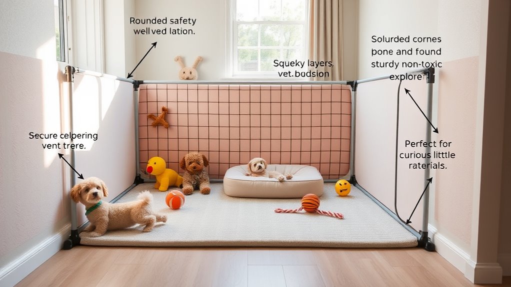 puppy playpen safety features