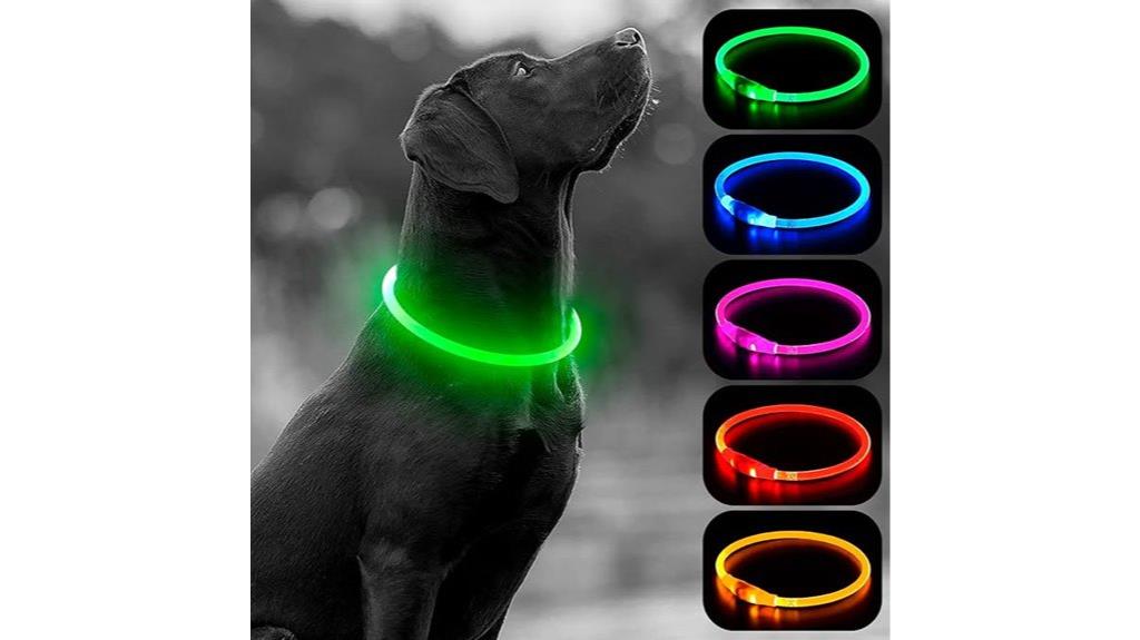 rechargeable led dog collar