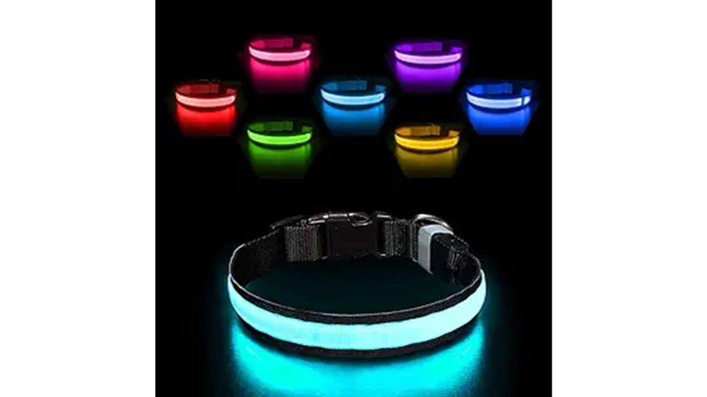 rechargeable led dog collar