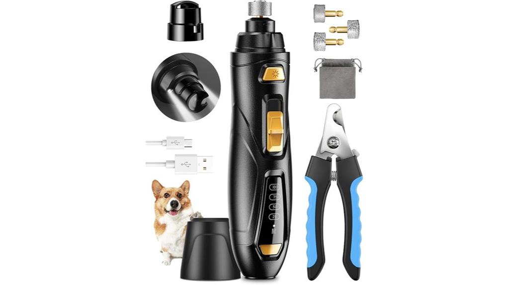 rechargeable quiet 3 speed grinder