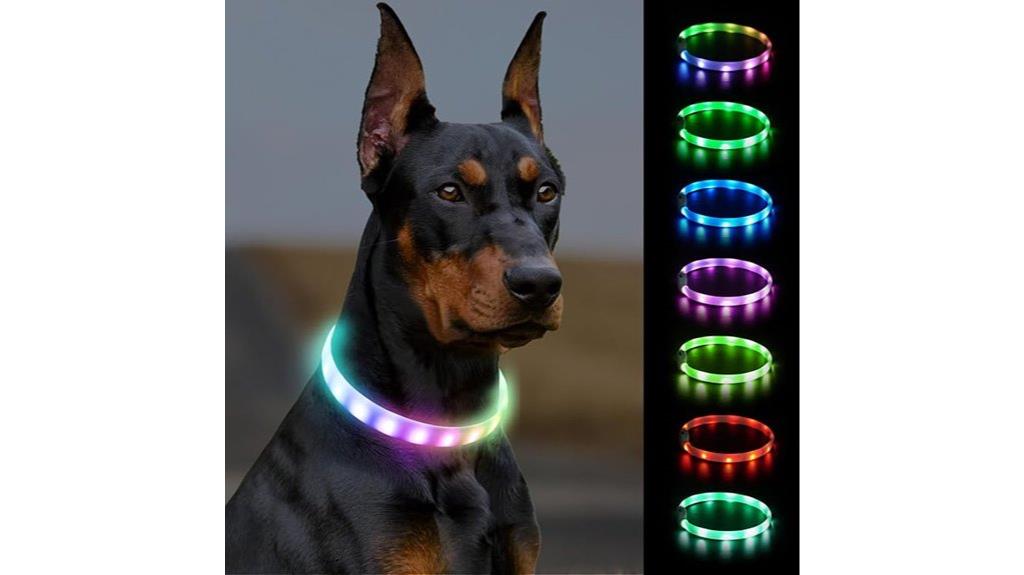 rechargeable rainproof led collar