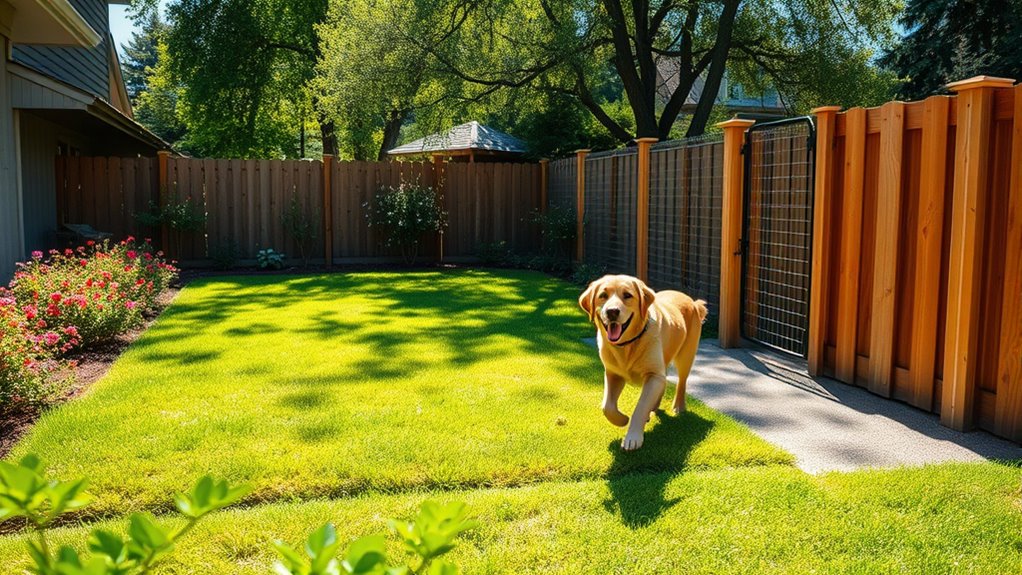 safe dog play area