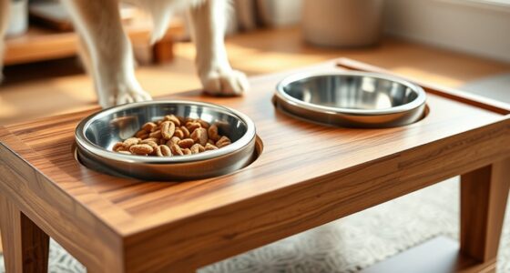 senior dog raised feeders