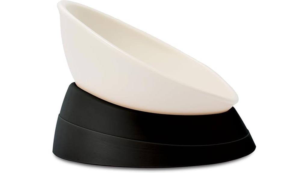 small dog tilted bowl