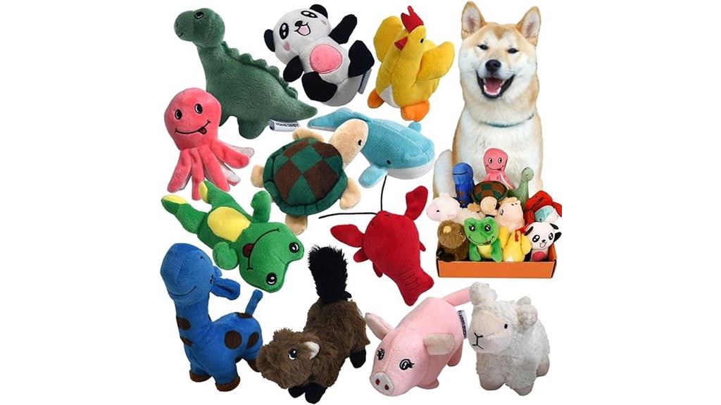 small sandy plush dog toy