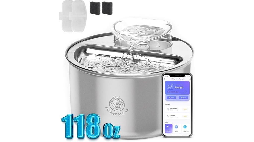 smart stainless steel fountain