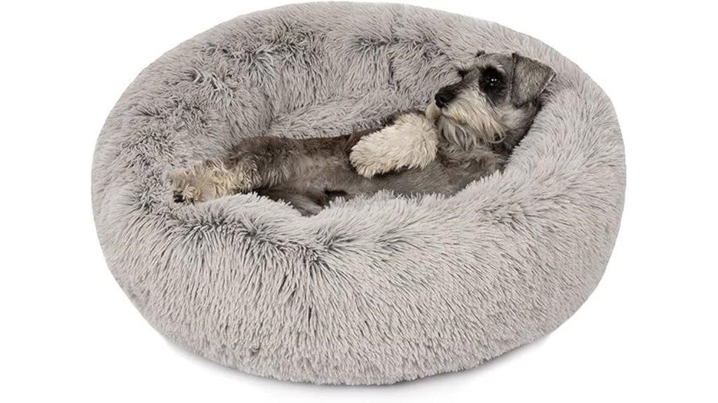 soft grey donut bed