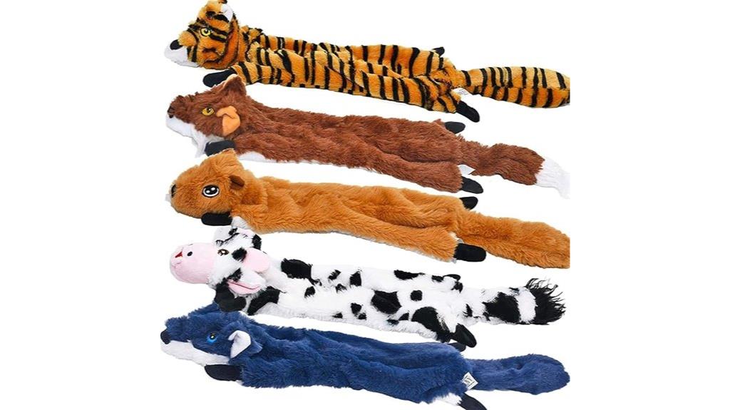 squeaky crinkle dog toys