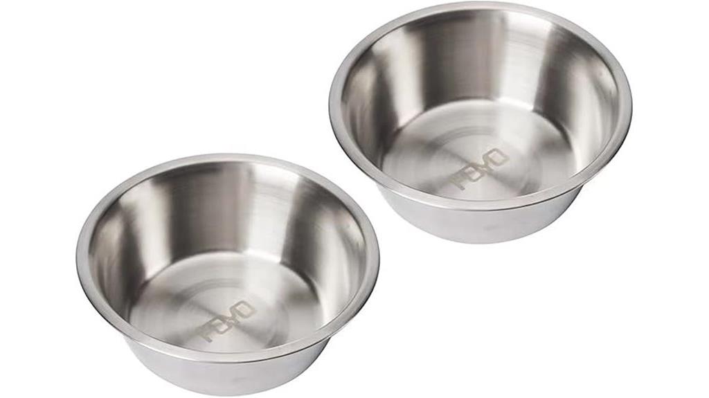 stainless pet bowl set