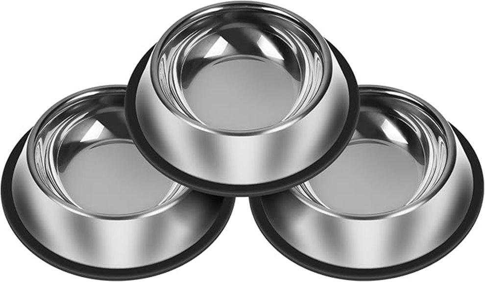 stainless steel dog bowls