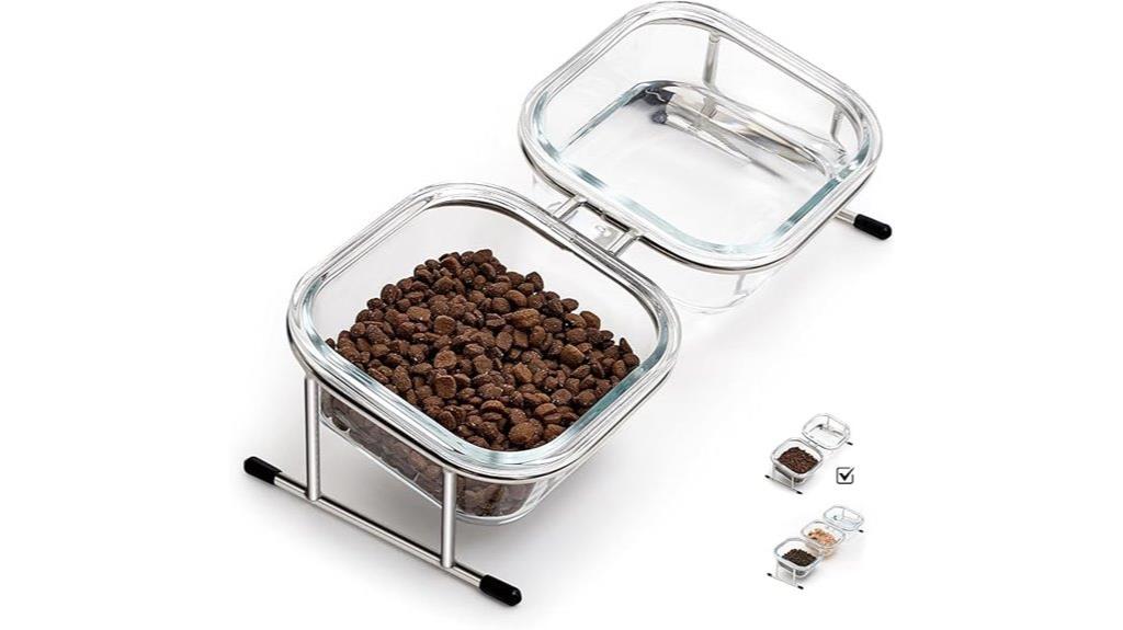 stainless steel elevated cat bowls