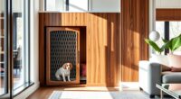 stylish corner dog crates