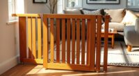 stylish wooden pet gates