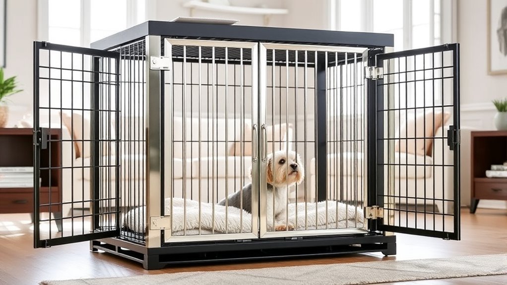 top double door dog crates