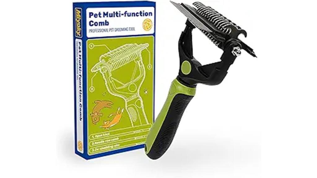 triple function pet shedding tool