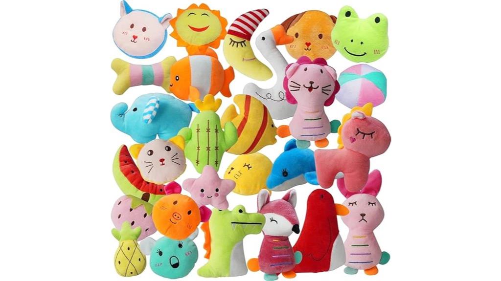twenty seven unique squeaky toys