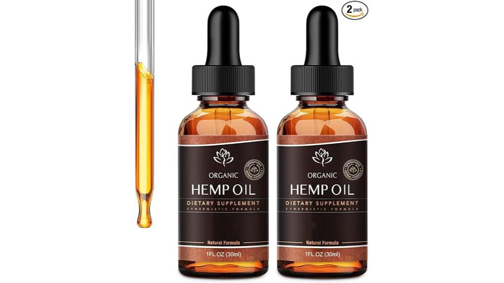 two pack hemp oil drops