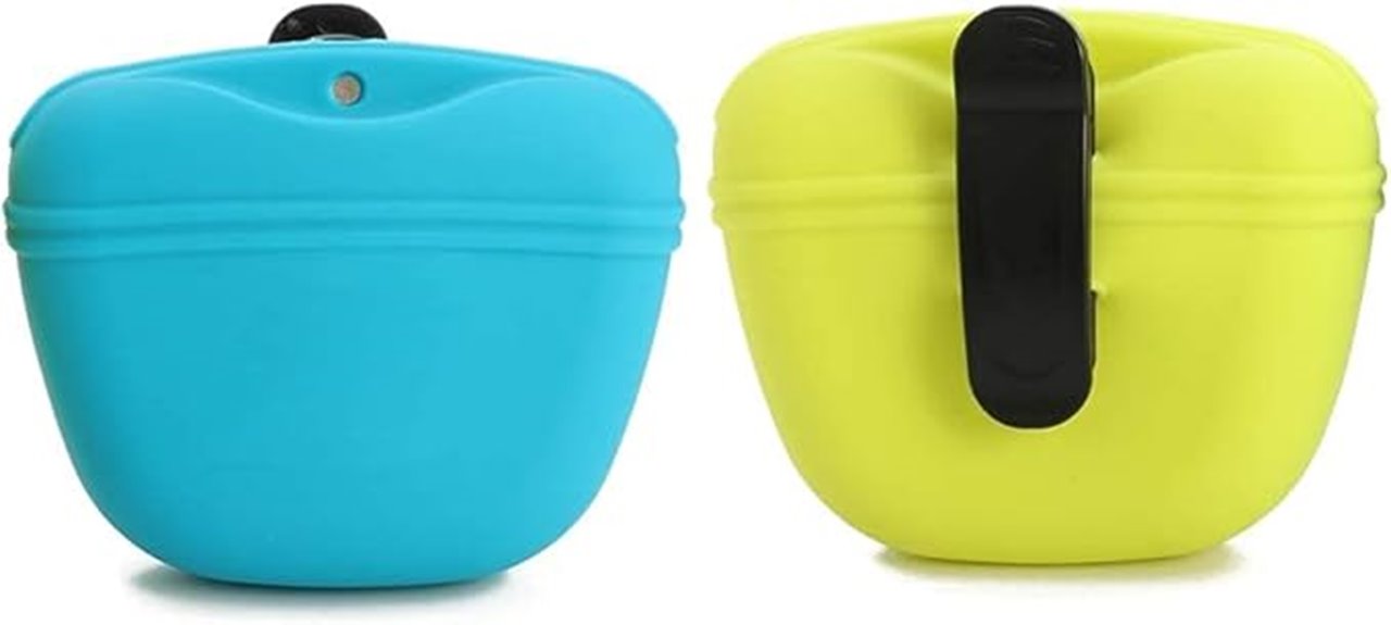 two silicone treat pouches