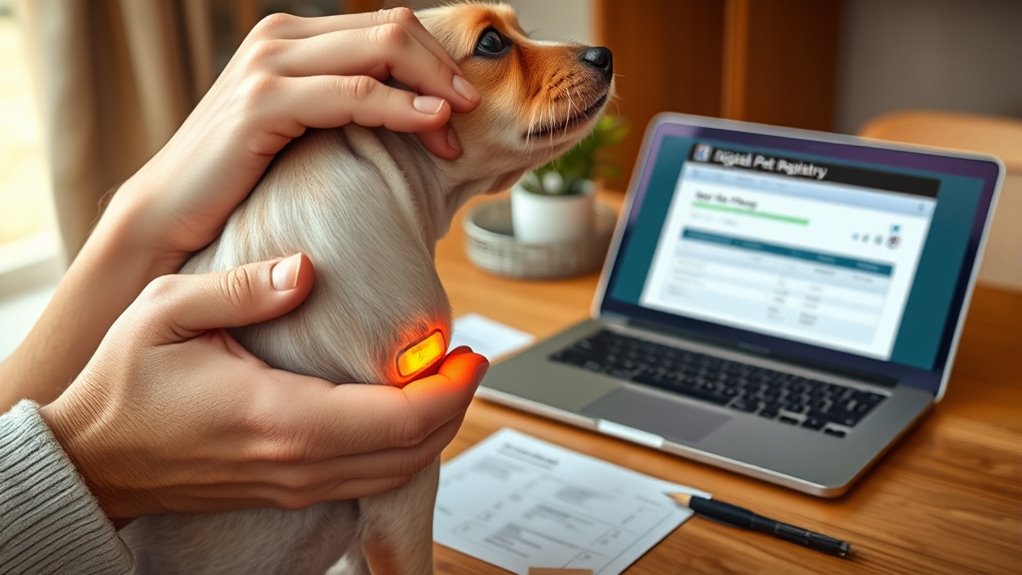 update pet microchip information