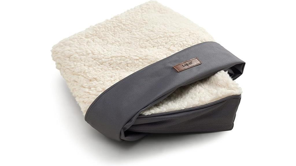 washable grey plush cover