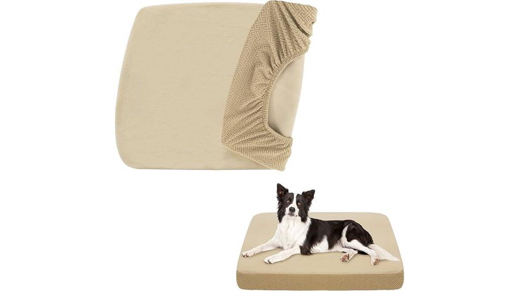 waterproof beige dog bed
