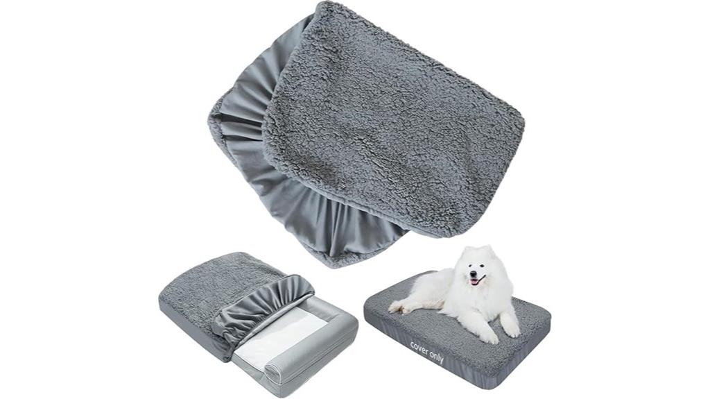 waterproof plush dog bed