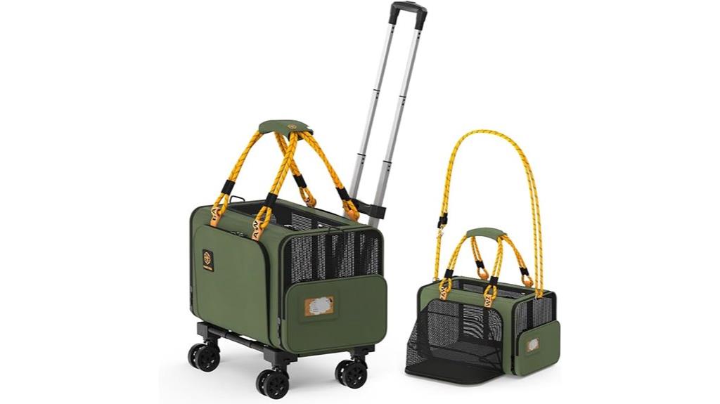 wheeled pet carrier