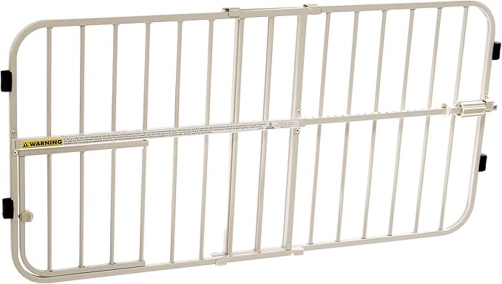 white metal expandable gate