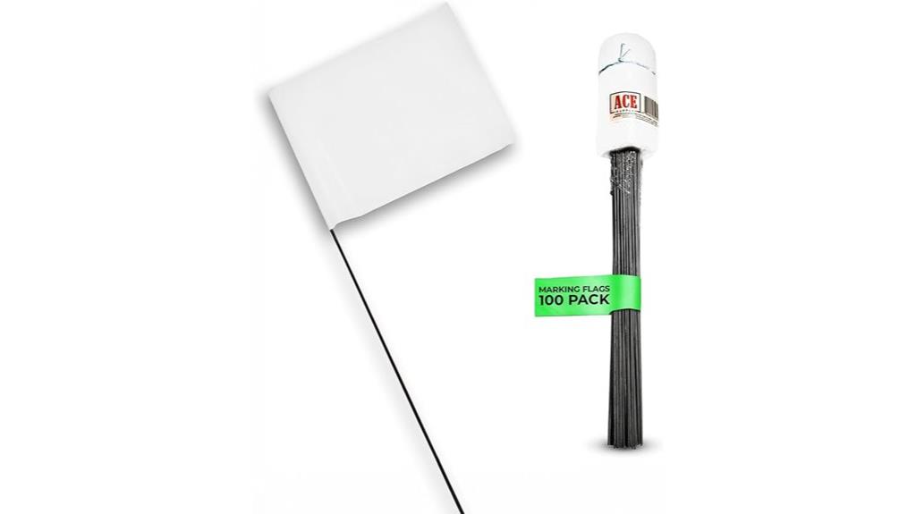 white yard fence flags