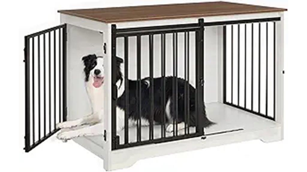 wooden barn door dog crate