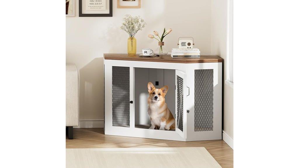 wooden dog crate table