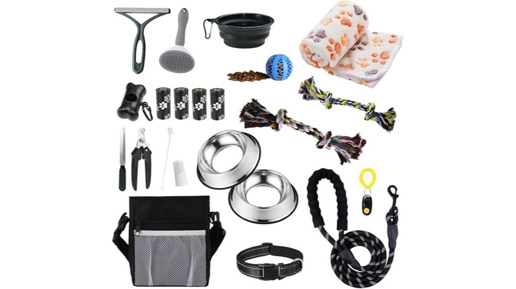 black puppy training kit