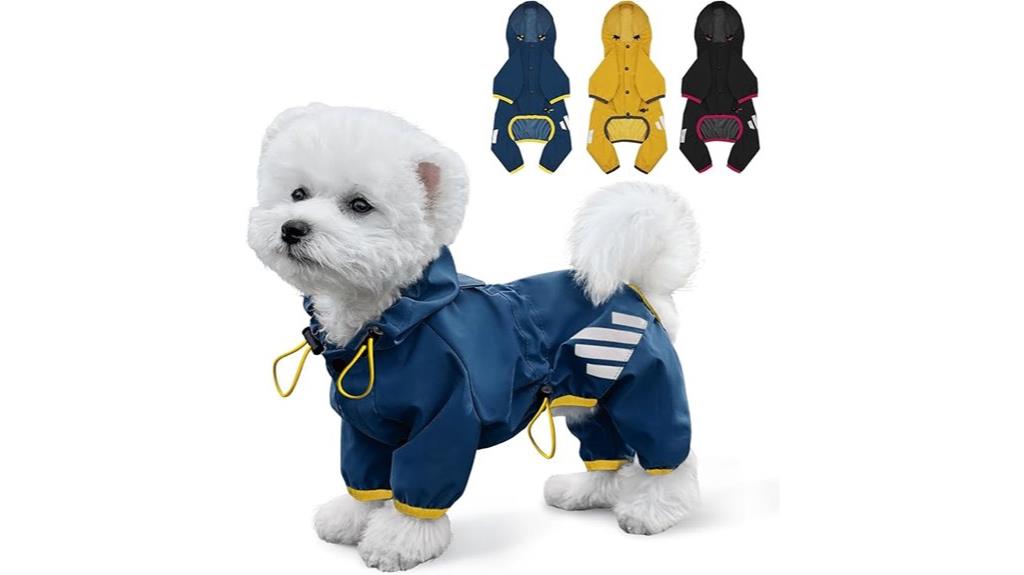 blue waterproof dog coat