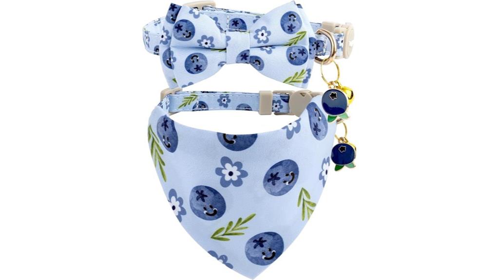 blueberry cat collar set