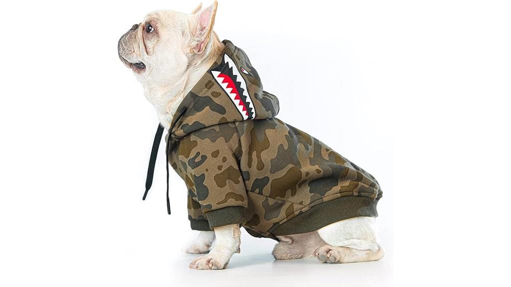 camouflage fleece dog hoodie