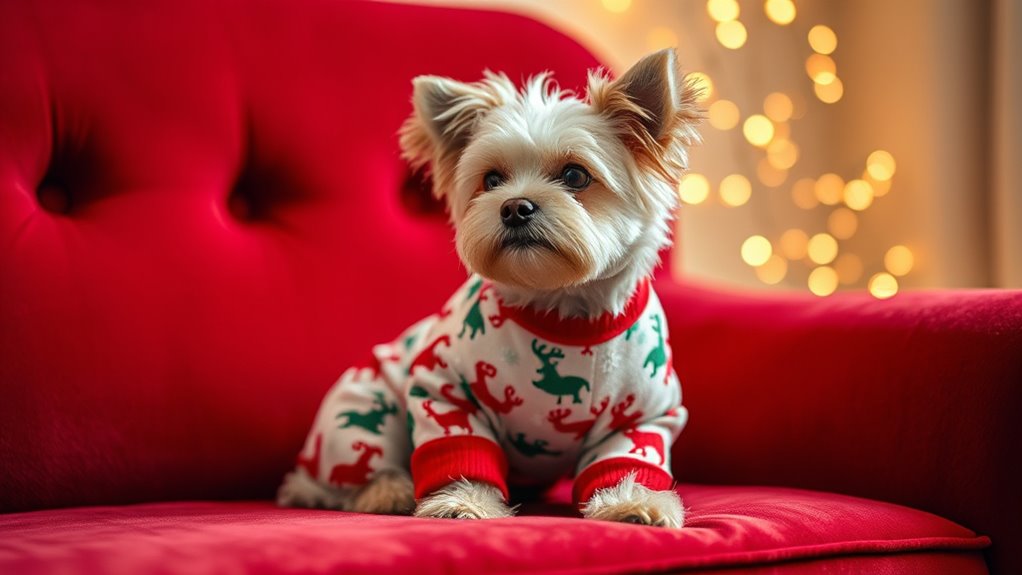 comfortable festive dog pajamas