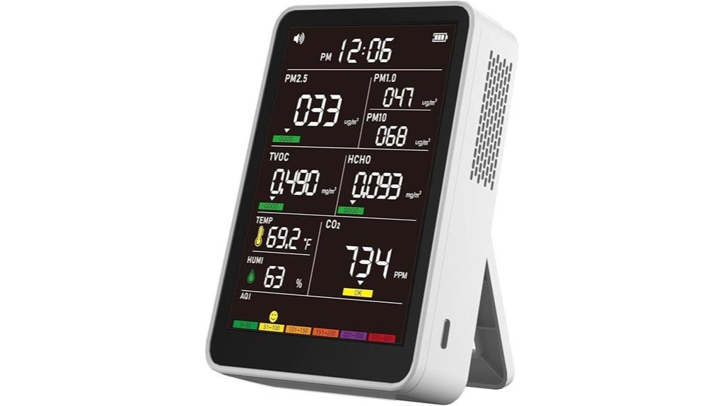 cream white indoor air monitor