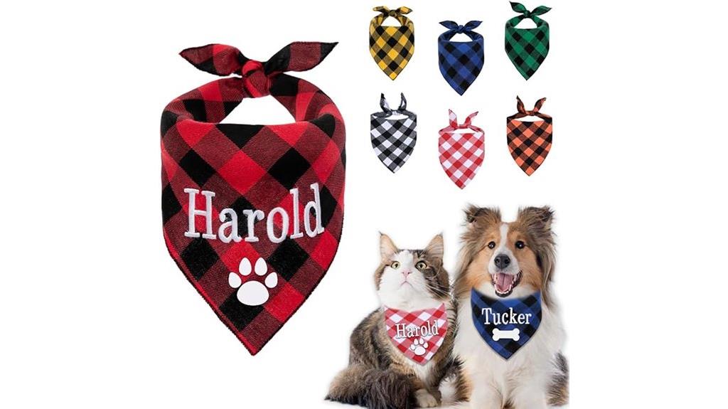 custom embroidered pet scarf