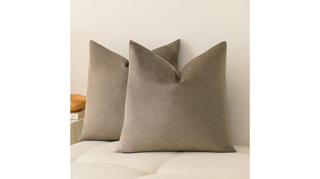 dark brown pillow covers