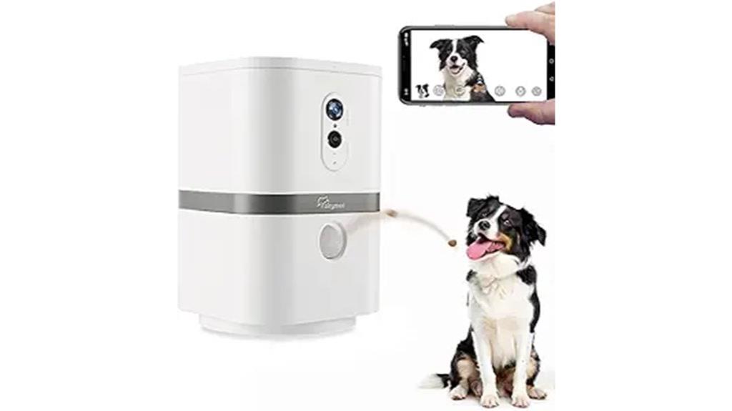 dog camera with treat dispenser